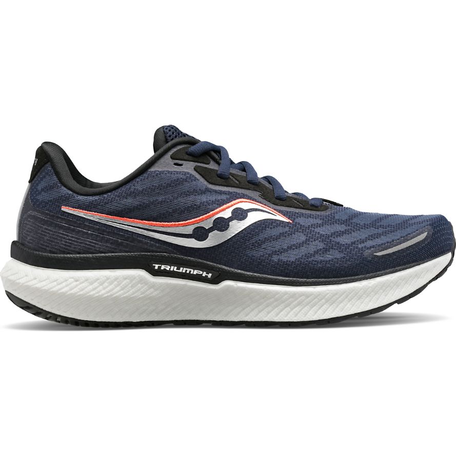 Saucony Triumph 19 Løpesko Dame Marineblå Sølv | Norge-784291